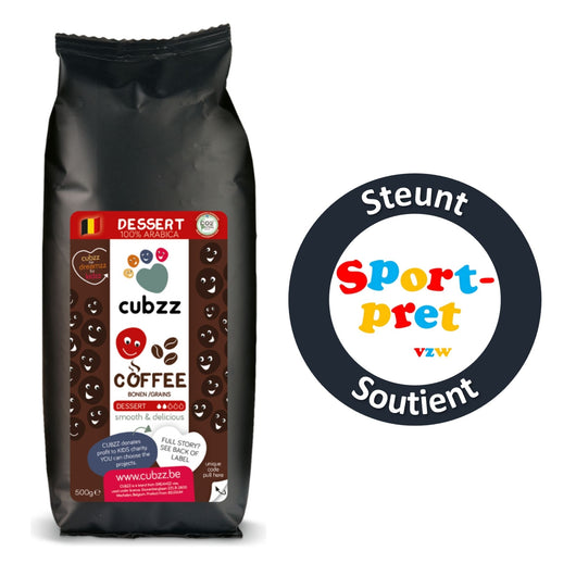 1 SAC (500g) DE CAFÉ EN GRAINS CUBZZ PREMIUM - SPORTPRET vzw