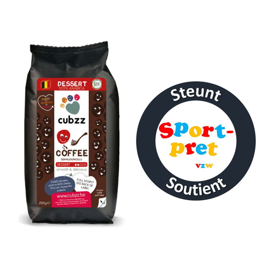 1 SAC (250g) CAFÉ MOULU CUBZZ - SPORTPRET vzw