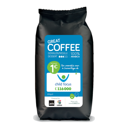 1 ZAKJE (250g) CUBZZ GEMALEN KOFFIE - CHILDFOCUS