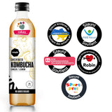 CUBZZ RAZZLE MIX & DRINK SIROOP (1 x 500ml) (voor 16 porties van 275ml) - KOMBUCHA + GEMBER + LIMOEN