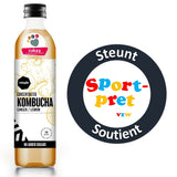 CUBZZ RAZZLE MIX & DRINK SIROOP (1 x 500ml) (voor 16 porties van 275ml) - KOMBUCHA + GEMBER + LIMOEN